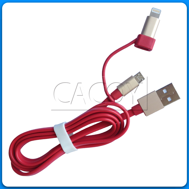2 in 1 MFi cable with aluminum shell